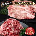 【ふるさと納税】【定期便全2回】牛肉サンサンセット | ふるさと納税 牛肉 国産 高級 詰め合わせ リブロース 切落し 和牛 牛 ロース 鹿児島 大崎町 ふるさ...
