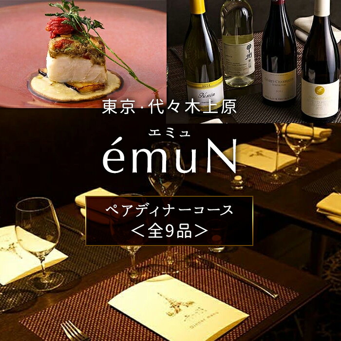 【大崎ふるさとレストラン】フレンチ「エミュ」笹嶋シェフによるディナーペアコース〈全9品〉|鹿児島県大崎町 鹿児島県 大崎町 鹿児島 大崎 食事券 お食事券 チケット ペア ディナー ディナーコース フランス料理 ペアディナー券 フルコース 支援 コース料理