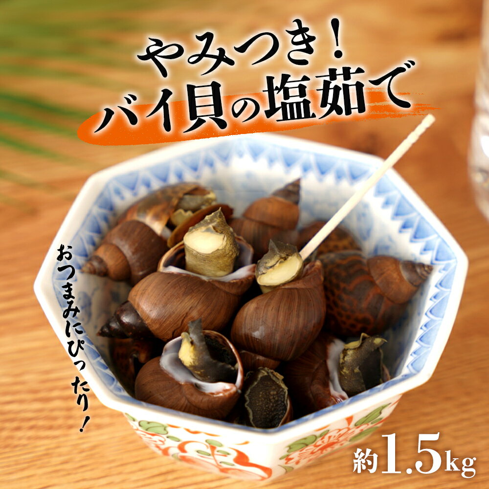 【ふるさと納税】やみつき　バイ貝の塩茹で　1.5kg | バ