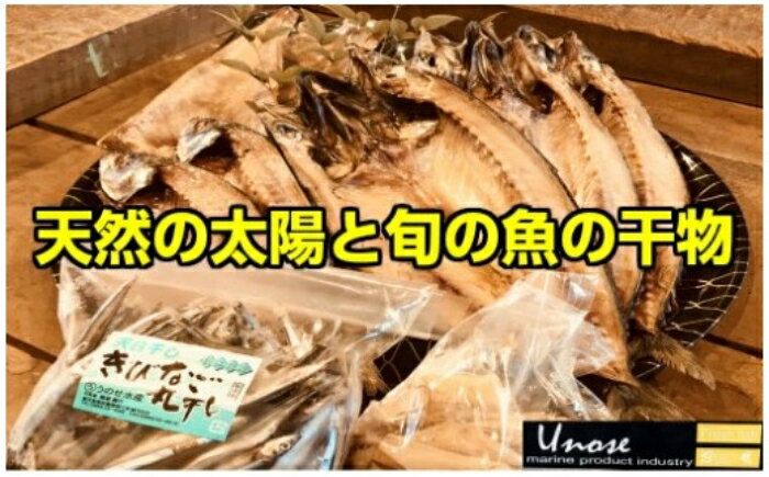 商品詳細 名称 一代目から続く製法！大満足の旬の干物セット 内容量 サバ×3枚（時期によってはノルウェー産になります） アジ×3枚 トビウオ×3枚 ハラガワ×3枚 きびなご×1袋 イカ×1袋 ※旬の魚によって中身が変わる可能性が御座います。 賞味期限 冷蔵保存で5日間 冷凍保存で1か月間 保存方法 冷凍 ※解凍後はすぐにお召し上がりください。 ※冷凍でお届けします。 加工業者 うのせ水産 ・ふるさと納税よくある質問はこちら ・寄附申込みのキャンセル、返礼品の変更・返品はできません。あらかじめご了承ください。「ふるさと納税」寄付金は、下記の事業を推進する資金として活用してまいります。 寄付を希望される皆さまの想いでお選びください。 (1) 子どもなど将来の社会の担い手の育成に関する事業 (2) 奨学資金に関する事業 (3) 地域経済の活性化に関する事業 (4) 高齢者や障害者が活躍できるまちづくりに関する事業 (5) 移住・交流に関する事業 ご希望がなければ、町政全般に活用いたします。 入金確認後、注文内容確認画面の【注文者情報】に記載の住所にお送りいたします。 発送の時期は、寄附確認後2週間程度でお礼の品とは別にお送りいたします。