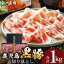 【ふるさと納税】鹿児島 黒豚 豚肉 切り落とし 1kg ( 500g×2 )