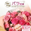 【ふるさと納税】【先行予約】【人気の春・冬薔薇をお届け】ばら農家直送!バラ花束30本以上お届け(ピンク系) 【ギフト対応可】TB-14│ローズ 新鮮 花 フラワー 花束 ばら 薔薇 バラ 誕生日 記念日 結婚祝い ギフト プレゼント お祝い 贈り物 贈答 鹿児島県 南大隅町