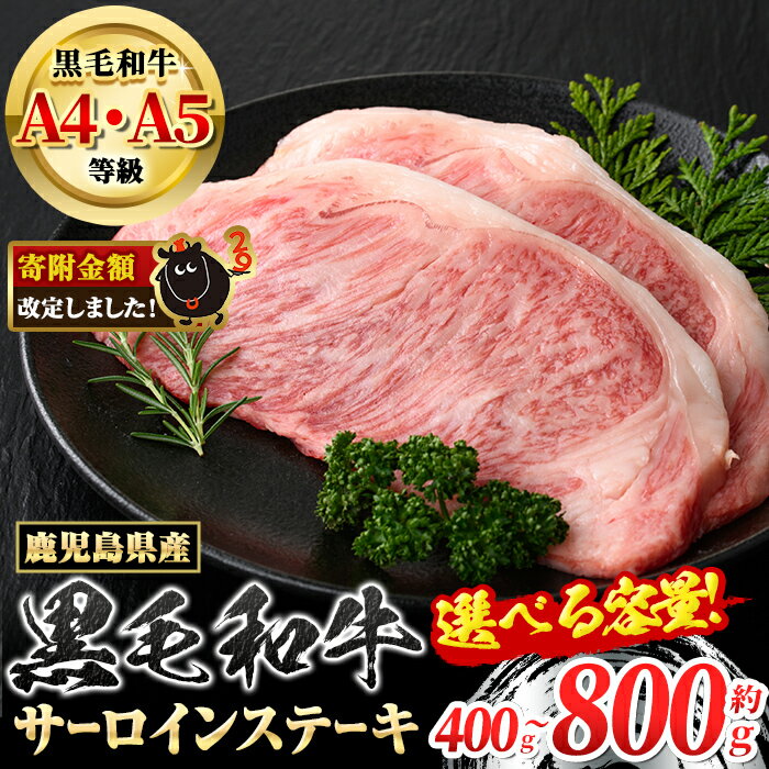 【ふるさと納税】＜容量が選べる！＞《A4〜5等級》鹿児島県産 黒毛和牛 サーロインステーキ(計400g・...