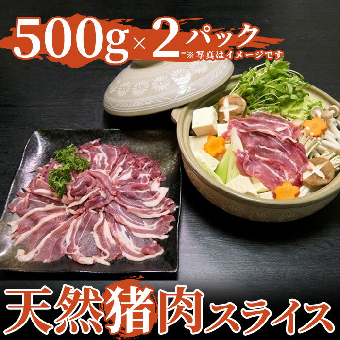 【ふるさと納税】＜先行予約受付中！2024年1月～3月に準備ができ次第発送＞天然イノシシ肉 スライス 冷凍 (約500g×2P・計1kg) 鹿児島 国産 猪肉 いのしし肉 ジビエ ジビエ肉 ぼたん 牡丹 お取り寄せ ギフト 贈答【きらく】のサムネイル