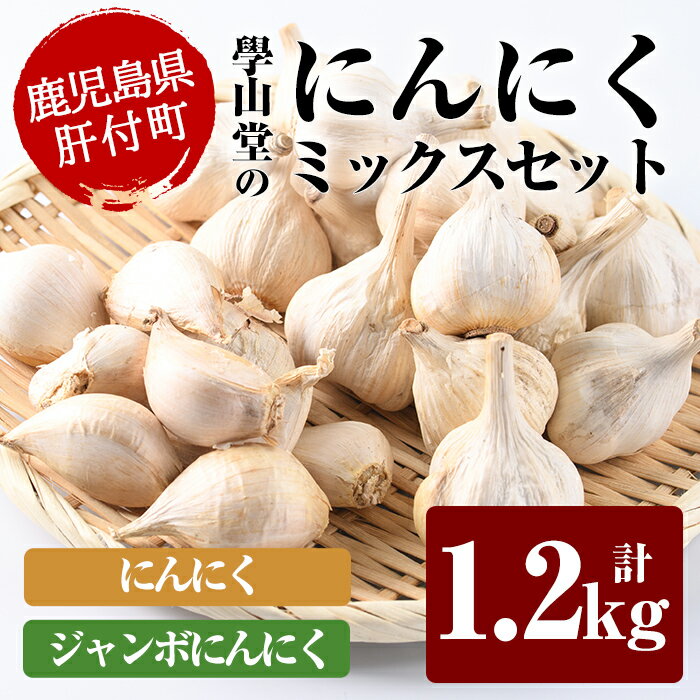 [先行予約受付中!2024年5月より準備ができ次第発送]學山堂のにんにくミックスセット(計1.2kg) 鹿児島 国産 にんにく ニンニク 大蒜 野菜 ガーリック ジャンボにんにく ニンニク 大蒜 ガーリック 粒が大きい 野菜 薬味 ハーブ[ニンニクの學山堂]