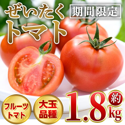 ぜいたくトマト(約1.8kg) フルーツトマト 完熟 こだわり とまと トマト 大玉品種 夏野菜 野菜 産地直送【兼氏農園】