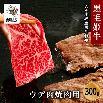 黒毛姫牛 ウデ 肉 焼肉用 300g A4 未経産 黒毛和牛 にく 牛 牛肉 焼肉 焼き肉 国産 和牛 バーベキュー キャンプ 食品 グルメ お取り寄せ 人気 おすすめ ギフト お中元 お歳暮 返礼品 南種子町 鹿児島 かごしま 送料無料 【Kitchen 姫ファーム】