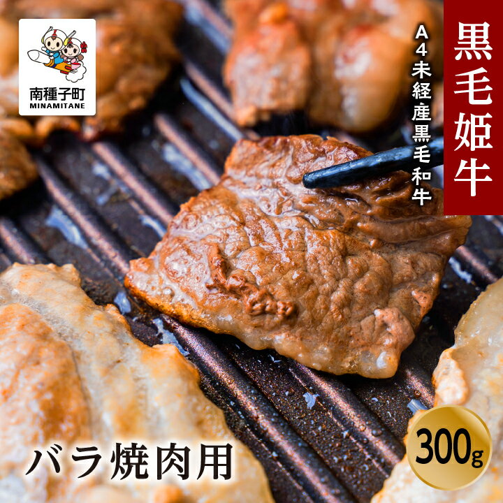 黒毛姫牛 バラ 焼肉用 300g A4 未経産 黒毛和牛 肉 にく 牛 牛肉 バラ肉 焼肉 焼き肉 国産 和牛 バーベキュー キャンプ 食品 グルメ お取り寄せ 人気 おすすめ ギフト お中元 お歳暮 返礼品 南種子町 鹿児島 かごしま 送料無料 [Kitchen 姫ファーム]