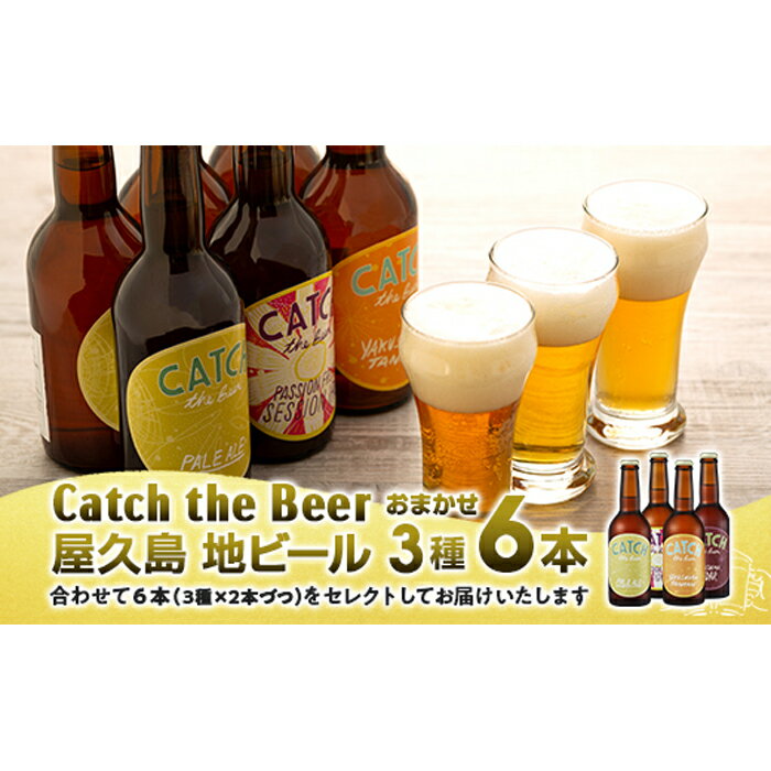 【ふるさと納税】屋久島・地ビール Catch the Beerおまかせビール3種6本セット | 瓶ビール 飲み比べ 詰合せ ギフト3種類 キャッチザビア アルコール お酒 鹿児島県 屋久島町 鹿児島