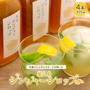 【ふるさと納税】屋久島ジンジャーシロップ 特大(500ml)×4本セット | 鹿児島県 屋久島町 鹿児島 屋久島 支援品 ふるさと 納税 支援 返礼品 お取り寄せ お土産 ジンジャーシロップ ジンジャー ジンジャーエール 九州 生姜シロップ しょうがシロップ しょうが 生姜 炭酸割り