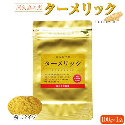 【ふるさと納税】屋久島の恵 ターメリック 100g×1袋（粉末タイプ） | 鹿児島県 屋久島町 鹿児島 屋久島 支援品 ふるさと 納税 支援 返礼品 お取り寄せ ターメリックパウダー 香辛料 ウコン パウダー うこん ウコン粉末 秋ウコン 粉末 調味料