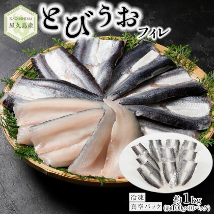 屋久島産 とびうお フィレ 約1kg（約100g×10パック）冷凍 真空パック | 個包装 飛び魚 飛魚 トビウオ 魚 さかな 刺し身 刺身 さしみ 魚介 海鮮 海鮮丼 海の幸 冷凍 お取り寄せ グルメ 人気 おすすめ お楽しみ 屋久島 屋久島町 鹿児島県