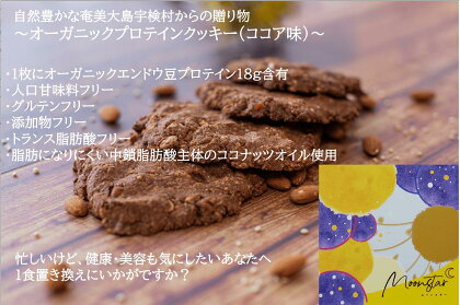 ムーンスター「オーガニックプロテインクッキー」・ココア味2枚入り