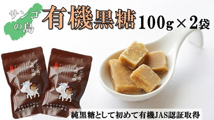 サンゴの島の有機黒糖（100g）×2袋【ポスト投函／日付指定不可】