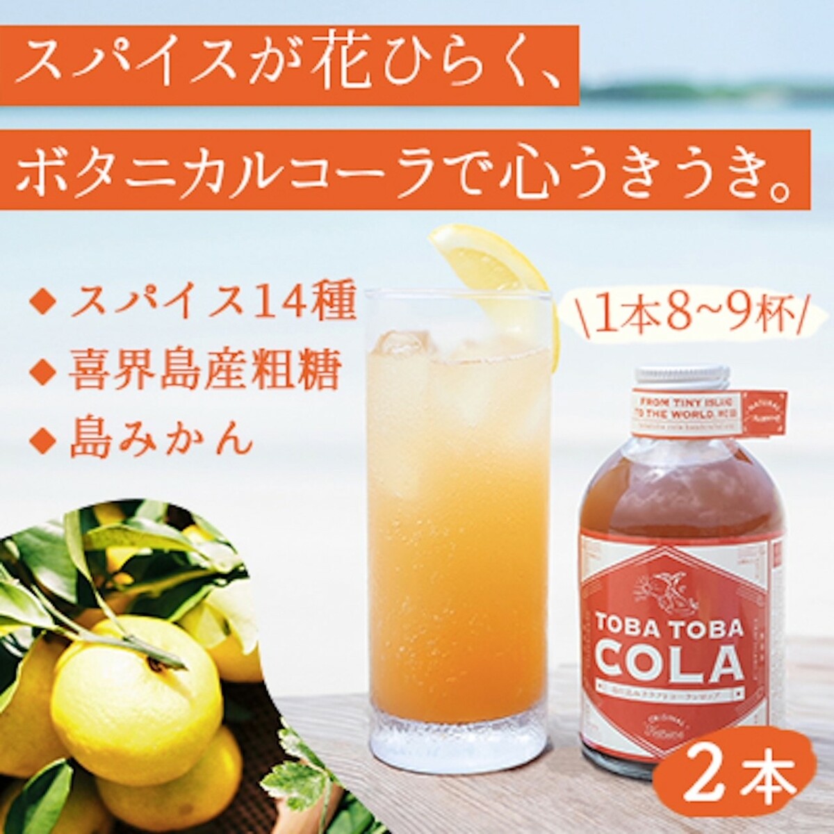 【ふるさと納税】【310g×2本】TOBA TOBA COLA 島仕込みクラフトコーラシロップ★無添加・無着色