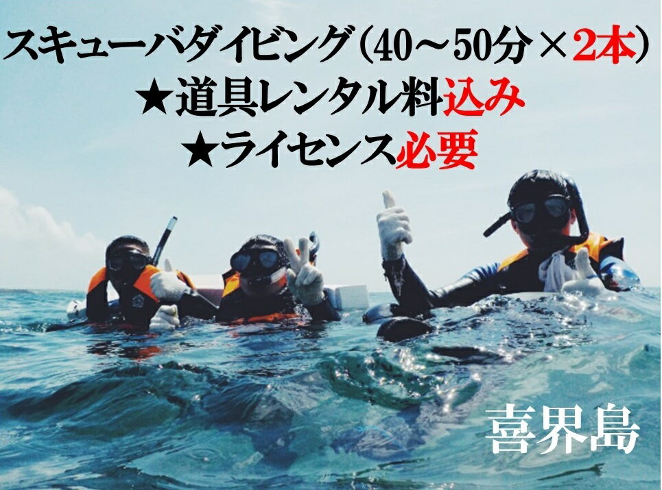 26位! 口コミ数「0件」評価「0」喜界島で スキューバダイビング（40〜50分×2本）★道具レンタル料込み★ライセンス必要★