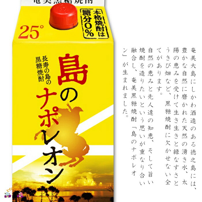 【ふるさと納税】（蔵元直送便）本格黒糖焼酎 島のナポレオン900mlパック×6本（数量限定）