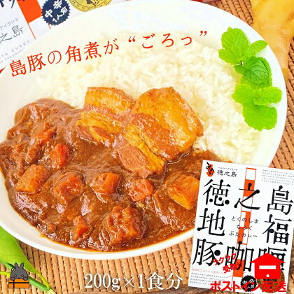 〜島豚の角煮が“ごろっと”入った〜徳之島豚角煮カレー（中辛）（1箱）【ポストイン配送】