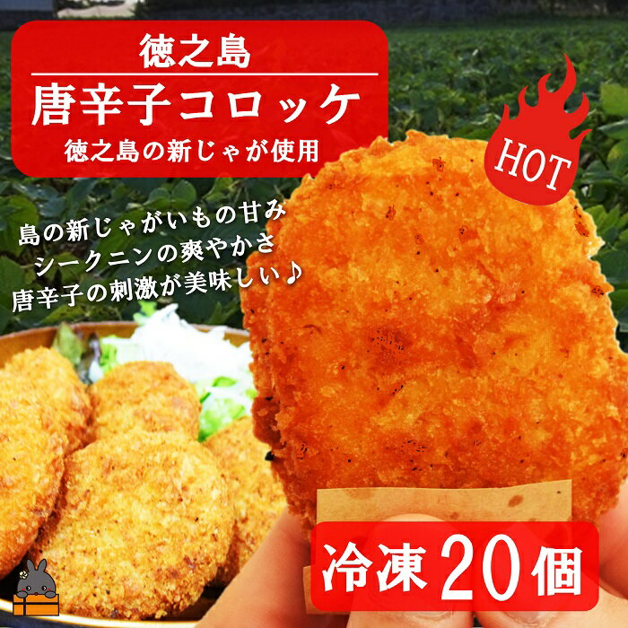【ふるさと納税】《マツコの知らない世界で紹介》(2025年春にお届け!)徳之島のホクホク新じゃが+唐辛子!徳之島の唐辛子コロッケ(20個)( じゃがいも 新じゃが 唐辛子 ヤマシークニン おかず お弁当 おつまみ 美味しい 簡単 料理 徳之島 奄美 冷凍食品 辛い )