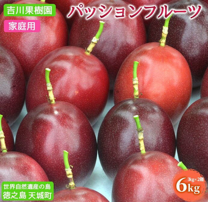 27位! 口コミ数「0件」評価「0」【2024年発送】徳之島 天城町 吉川果樹園 パッションフルーツ 家庭用 6kg (3kg×2箱) トロピカルフルーツ フルーツ パッション･･･ 