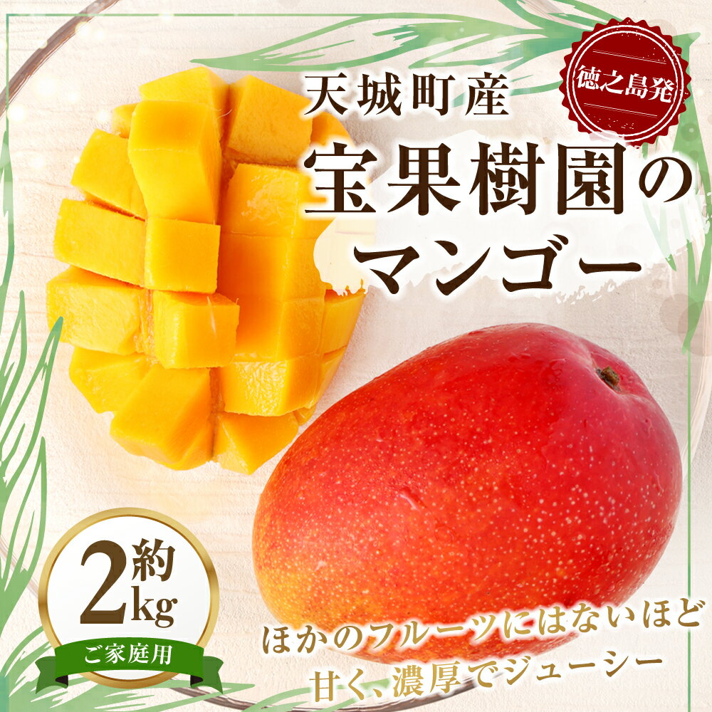 【ふるさと納税】【2026年発送】【先行受付】先行受付 宝果樹園のマンゴー ご家庭用 約2kg 4～6玉 マンゴー 果物 くだもの フルーツ 冷蔵 国産 徳之島 天城町産 送料無料 AT-22-N