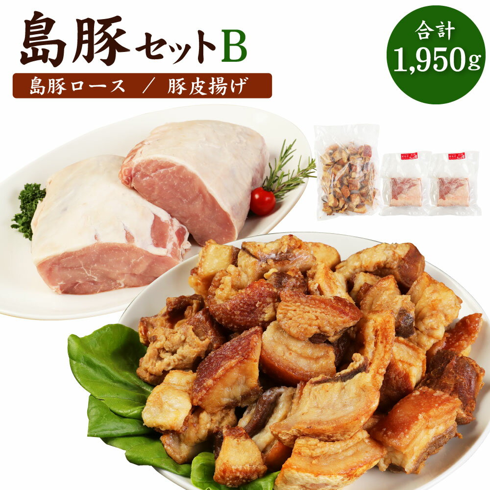 徳之島産 徳之島愛情たっぷり島豚Bセット (島豚ロース 1.2kg・あばんかしぃ 750g) セット 油かす 豚肉 肉 お肉 ロース 国産 九州産 鹿児島県産 徳之島 送料無料 AE-16-N