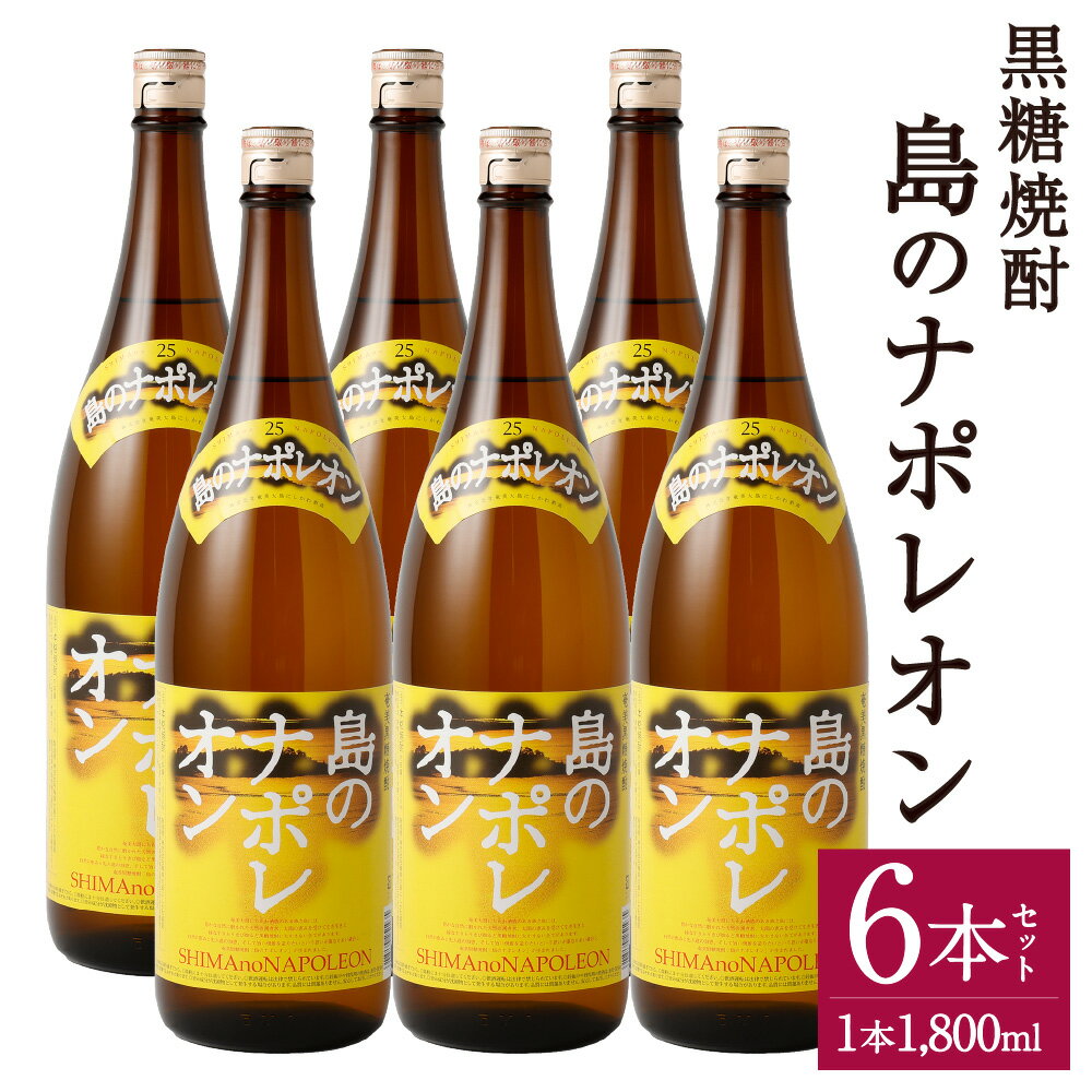 【ふるさと納税】黒糖焼酎 島のナポレオン 1,800ml×6本セット 合計10.8L 瓶 お酒 酒 焼酎 アルコール 奄美黒糖焼酎 国産 徳之島産 鹿児島 送料無料