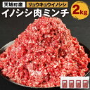 【ふるさと納税】天城町産 イノシシ肉ミンチ 2kg (500g×4パック) ミンチ 猪 イノシシ 肉 リュウキュウイノシシ 鹿児島県徳之島 国産 九..