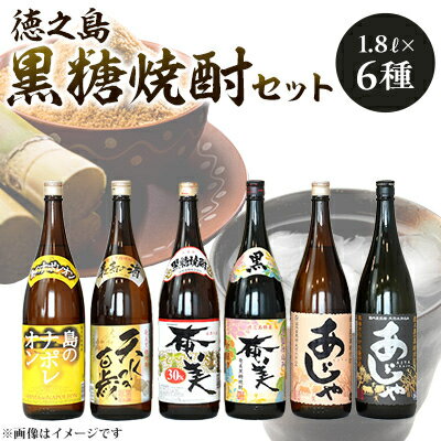 【ふるさと納税】徳之島の黒糖焼酎　一升瓶6種セット【1404