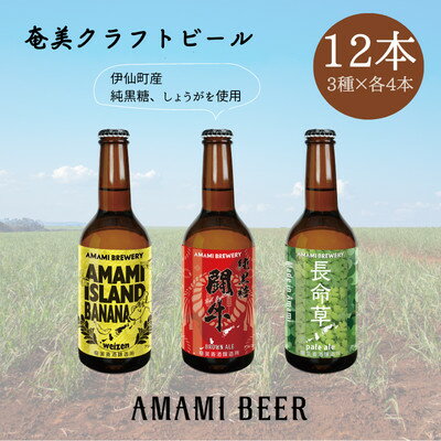 【ふるさと納税】奄美クラフトビール　3種〈純黒糖・長命草・島