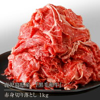 【ふるさと納税】鹿児島県産黒毛和牛赤身切落し1kg(500g×2)