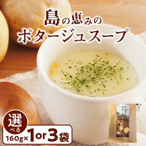 【ふるさと納税】<選べる> 島の恵みの ポタージュスープ 160g 1食入り × 1袋 or 3袋 ポタージュ レトルト おかず じゃがいも 塩 黒糖 温めるだけ 簡単 便利 常温保存 沖永良部 島の恵み工房 サロンバー エスポワール 鹿児島 和泊町 おすすめ ランキング プレゼント ギフト