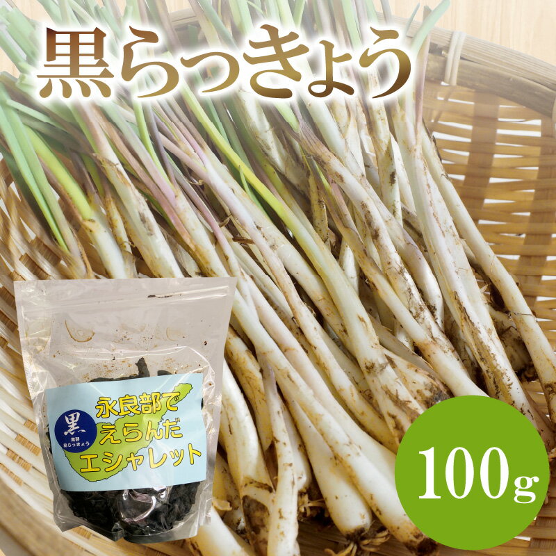 黒らっきょう 100g お取り寄せ 鹿児島県 知名町 送料無料