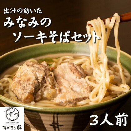 そば 生麺 みなみのソーキそば 【沖縄ブランド豚キビまる豚使用】 3食セット