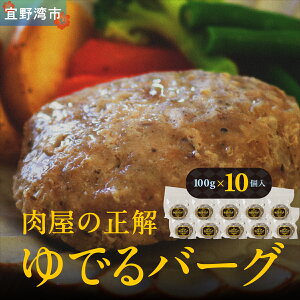 【ふるさと納税】肉屋の正解 ゆでるバーグ 100g×10個 パイナップルポークのハンバーグ | 沖縄県産 豚肉 ハンバーグ 冷凍 沖縄土産 送料無料 沖縄県 宜野湾市 パイナップル
