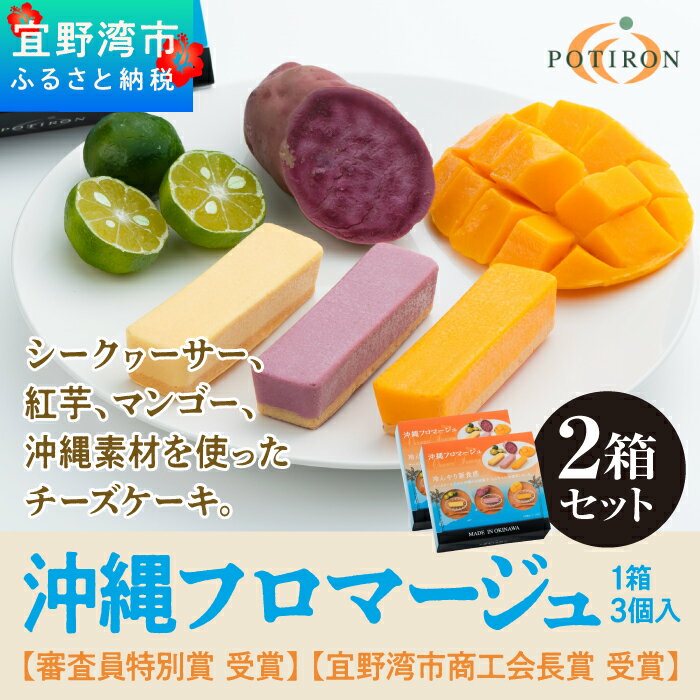 【ふるさと納税】お菓子 沖縄フロマージュ (3個入) 2箱セット【審査員特別賞 受賞】【宜野湾市商工会長賞 受賞】