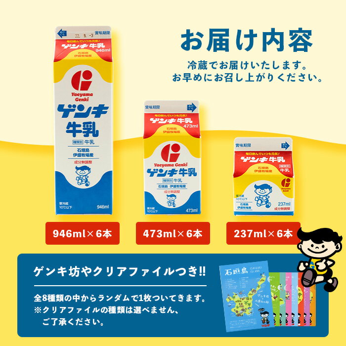 【ふるさと納税】【ふるさと納税限定】ゲンキ牛乳バリューセット【八重山ゲンキ乳業】【日本最南端の乳業】【伊盛牧場産 生乳100％使用】GN-3 定期便