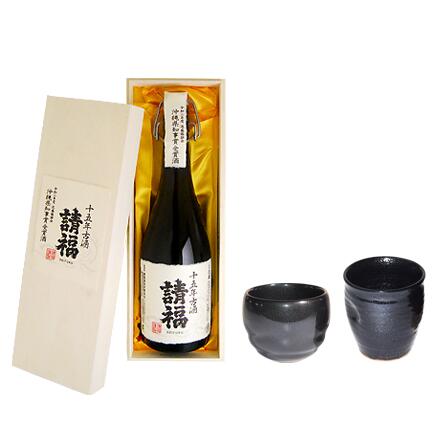 【ふるさと納税】 請福酒造 泡盛 おちょこ2個セット 720ml | ふるさと納税 泡盛 焼酎 酒 古酒 43度 おちょこ 工芸品 グラス 石垣焼 国産 沖縄県 沖縄 石垣 石垣島 石垣市 ふるさと 人気 送料無料 AK-36のサムネイル