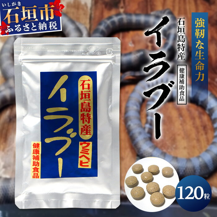 石垣島産 「イラブー(海ヘビ)」粉末 120粒入り袋 健康補助食品・1ヶ月分 サプリメント 錠 サプリ 健康 栄養 栄養価 ふるさと 沖縄県 沖縄 石垣 石垣島 石垣市 人気 送料無料