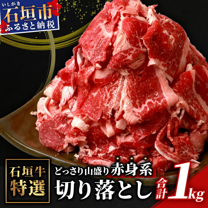 石垣牛・赤身系切り落とし どっさり山盛り1kg入り 冷凍 牛肉 沖縄県石垣市 送料無料