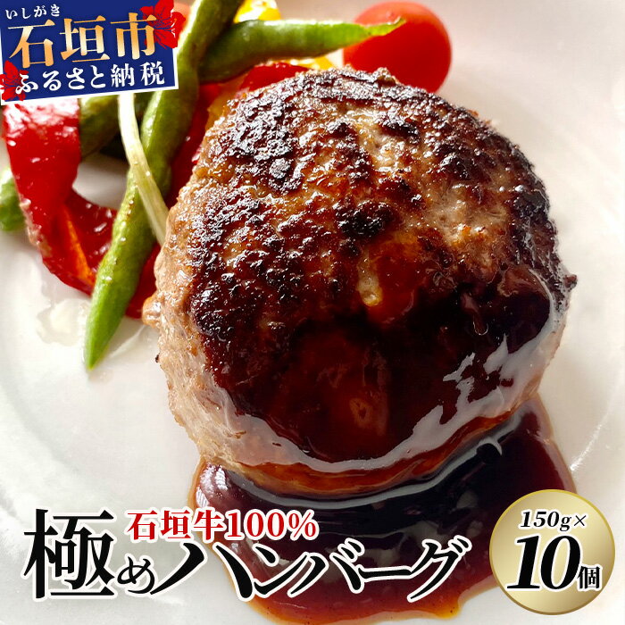 [合計1.5kg]石垣牛 100% 極めハンバーグ 150g×10個 ≪肉職人が作ったこだわりハンバーグ≫ 石垣牛 沖縄県 石垣市 石垣島 牛肉 牛 肉 黒毛和牛 TM-6