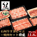 【ふるさと納税】 高級 黒毛和牛 石垣牛 すきしゃぶ 焼肉 セット 各800g 計1.6kg 特盛 ｜ ふるさと納税 焼き肉 すき焼き しゃぶしゃぶ 和牛 黒毛和牛 石垣牛 国産 牛肉 ブランド牛 冷凍 沖縄県…