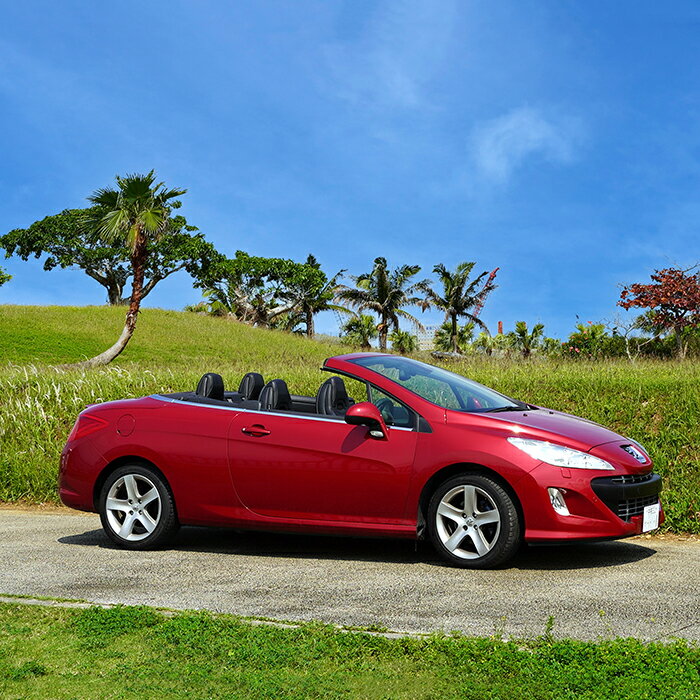 [オープンカーで満喫]レンタカー1日利用券 PEUGEOT 308CC Red[Supremeレンタカー]沖縄県石垣市 送料無料 FG-4-1