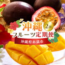 【ふるさと納税】 【定期便全2回】沖縄 フルーツ 定期便 2回 パッションフルーツ マンゴー フルーツ定期便 果物 アップルマンゴー 沖縄マンゴー 完熟マンゴー...