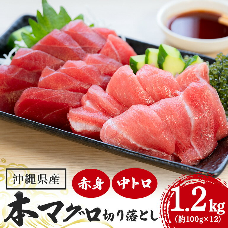 マグロ切り落としセット 1.2kg (約100g×12p) 赤身900g 中トロ300g まぐろ 旬 鮪 鮮度抜群 魚種 切り落とし 赤身 中トロ 高たんぱく 低カロリー 真空 冷凍 刺身 家庭用 小分け 沖縄 糸満市 30000円