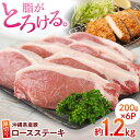 【ふるさと納税】沖縄県産豚肉 厚切りロースステーキ 約1.2kg (200g×6P) 豚肉 ステーキ ステーキ肉 小分け 冷凍 国産 沖縄市 / 宮城ふぁーむ ...