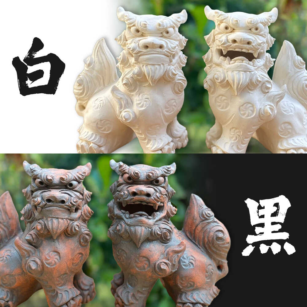 【ふるさと納税】お座りシーサー (対・選べる2色) やちむん 沖縄土産 雑貨 シーサー 玄関 置物 沖縄市 / てぃーち工房 [BCBA006] f472115-okinawa-10001048 沖縄県沖縄市 サンプル画像2