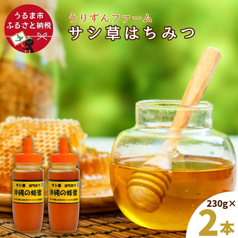 うるま市で採れた「サシ草はちみつ」230g×2本セット 沖縄 うるま市 ハチミツ 蜂蜜 サシ草 センダングサ 薬草