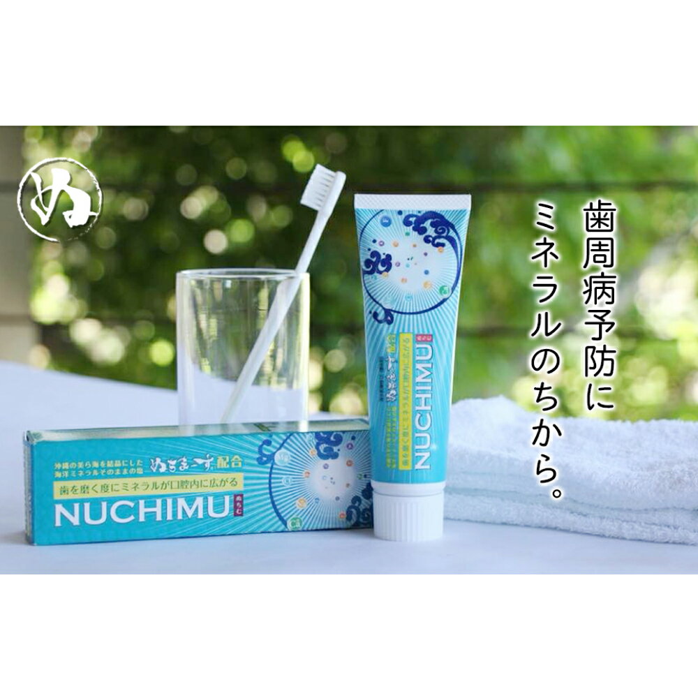 「薬用歯磨きNUCHIMU（ヌチム）」沖縄の海塩ぬちまーす配合×1本　歯磨き粉　歯ブラシ　歯磨き　保湿　ミネラル　ぬちまーす　沖縄　うるま市　海塩　シーソルト