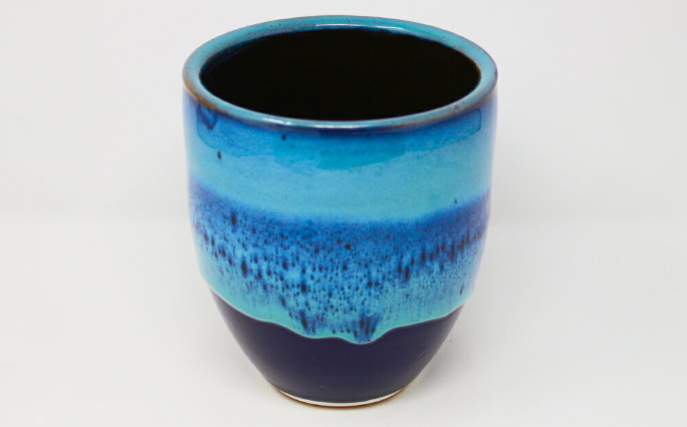 【ふるさと納税】【琉球太田焼窯元】 沖縄の青い海・滄海筒壷